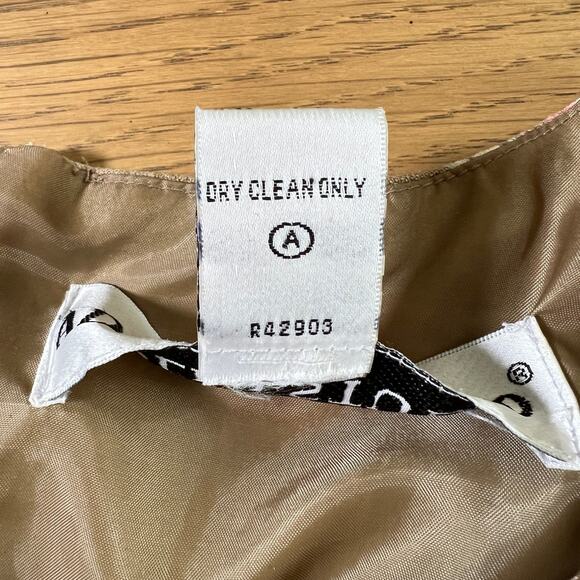 Vintage‎ Rose Bouquet Linen Blend Midi Sheath Dress Taupe Size 10 Cottage Church - Picture 5 of 5